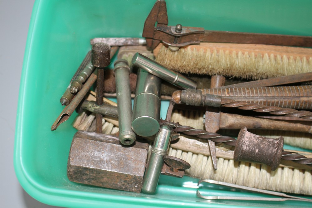 A group of assorted old and antique tools